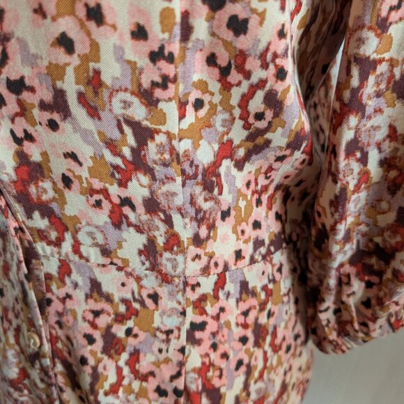 Soya Concept Minea Button Down Maxi Dress Long Sleeves Berry Blend Size XS - Picture 8 of 15